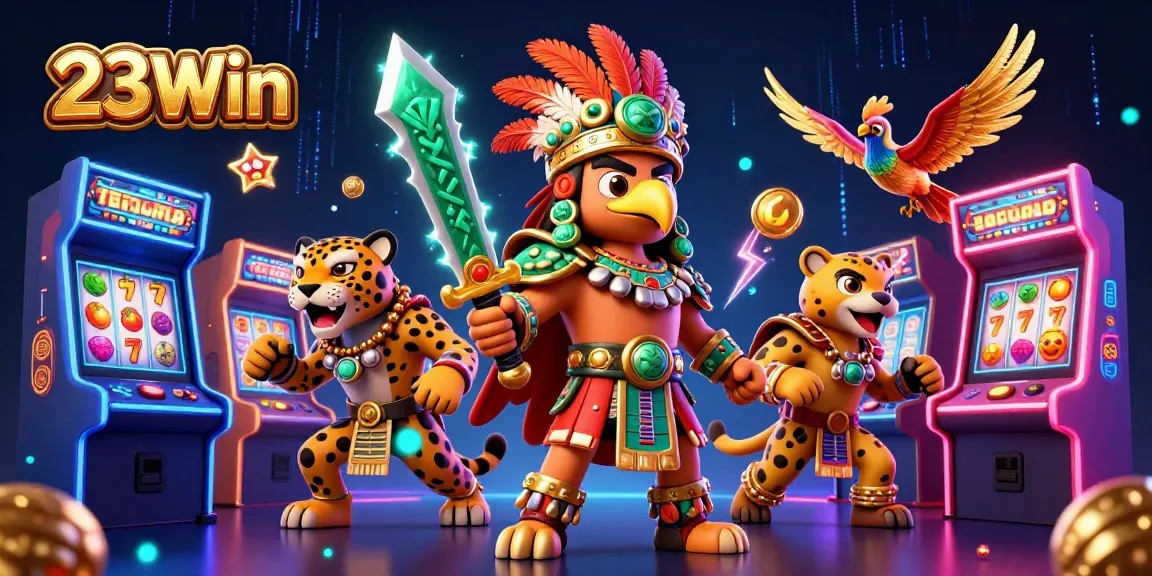 Experience thrilling gameplay at 23Win with vibrant 3D characters and dynamic casino elements.