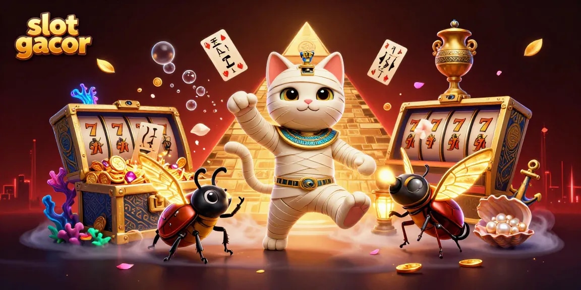 Slot gacor memberikan keseruan saat bermain dengan mumi kat dan elemen magis lainnya.