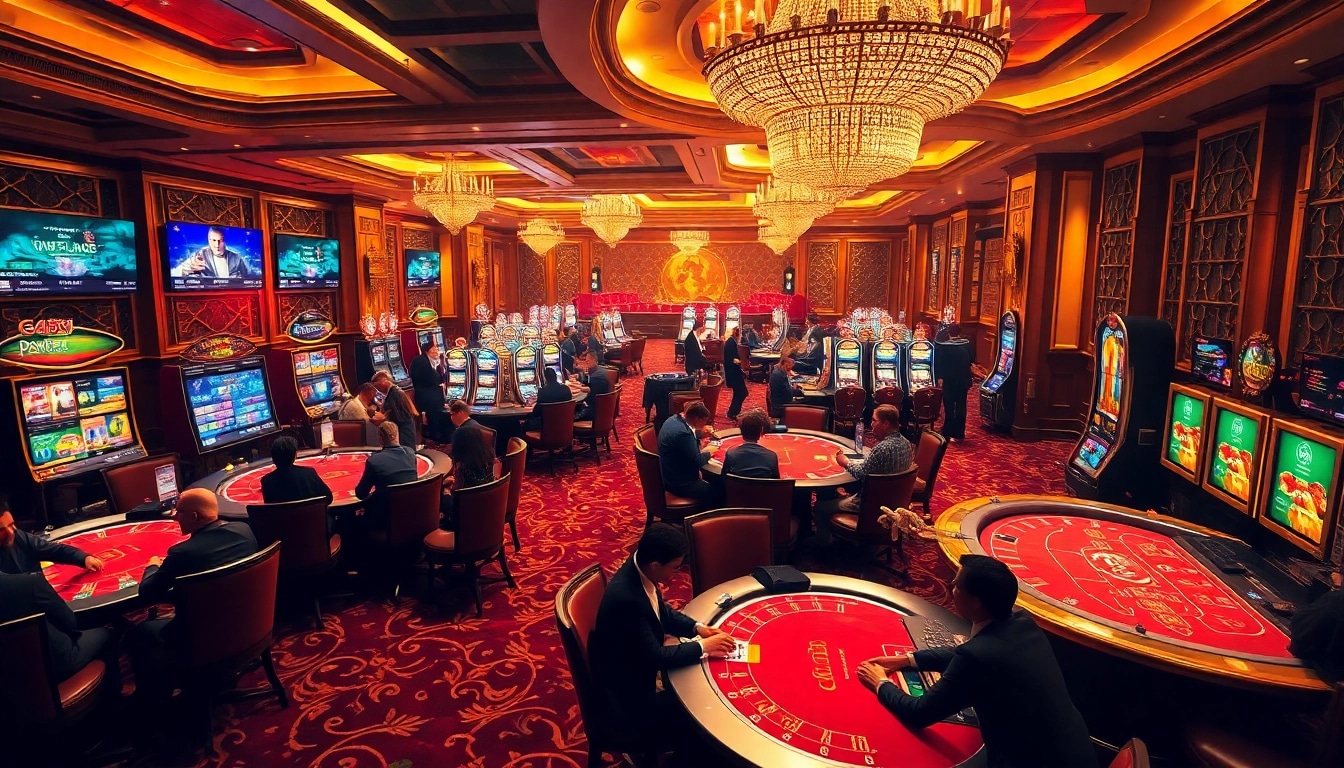 Experience thrilling gaming at https://gg88.my/ with luxurious casino tables and vibrant atmosphere.