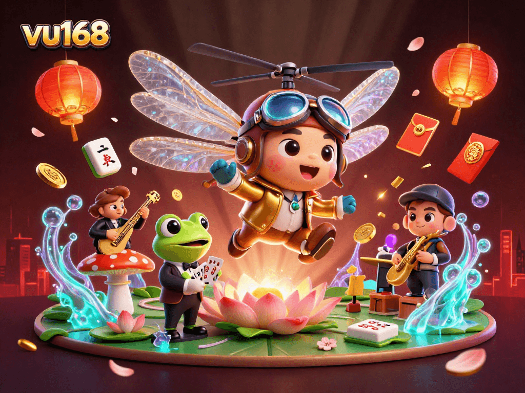 Experience winning moments at vu168 with thrilling 3D casino games and vibrant characters in action.