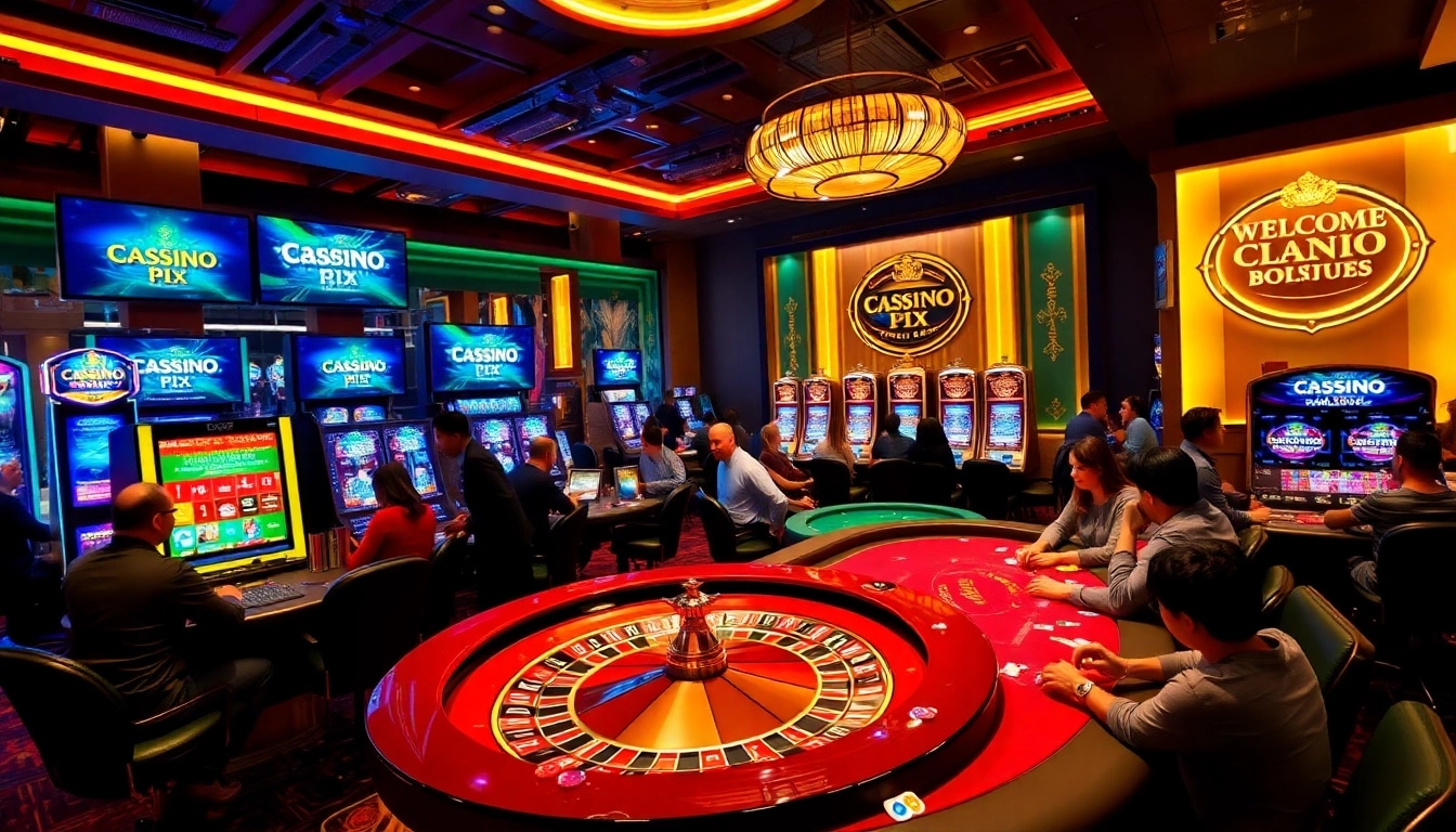 Cassino Pix offers thrilling online gaming experiences with vibrant slot machines and live poker action.