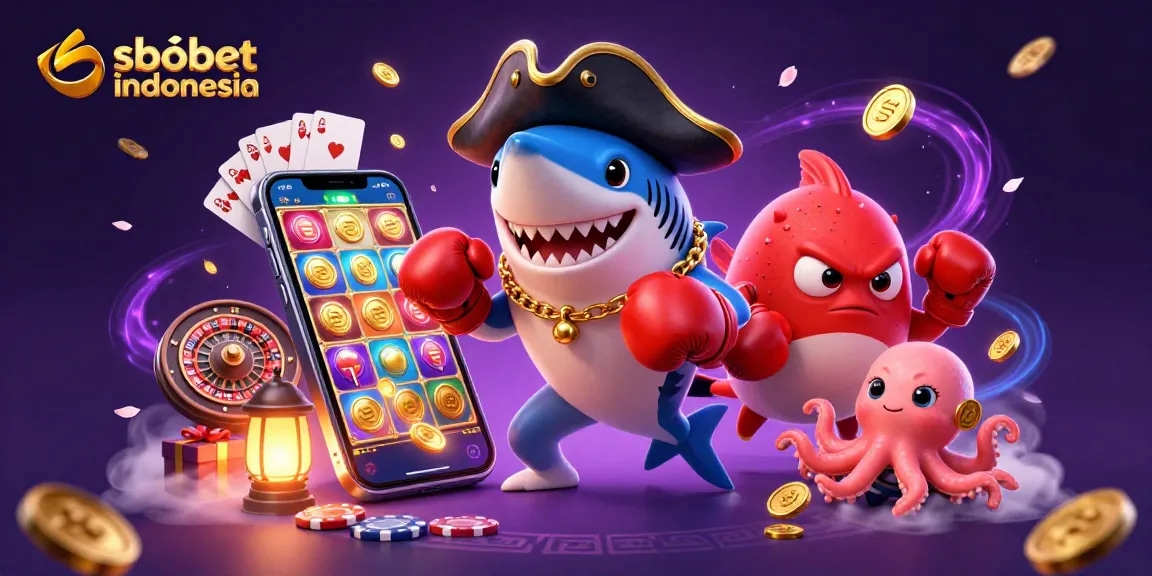 Engage in thrilling sbobet indonesia action with colorful characters and vibrant casino elements.