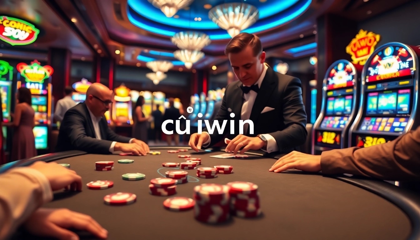 Engaging in high-stakes poker at a luxury casino with cầu iwin branding elements.