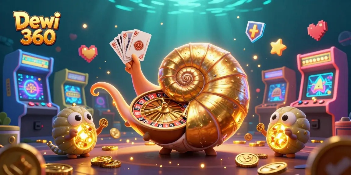 Memenangkan permainan di Dewi 360 dengan simbol slot dan mesin arcade 3D yang menarik.