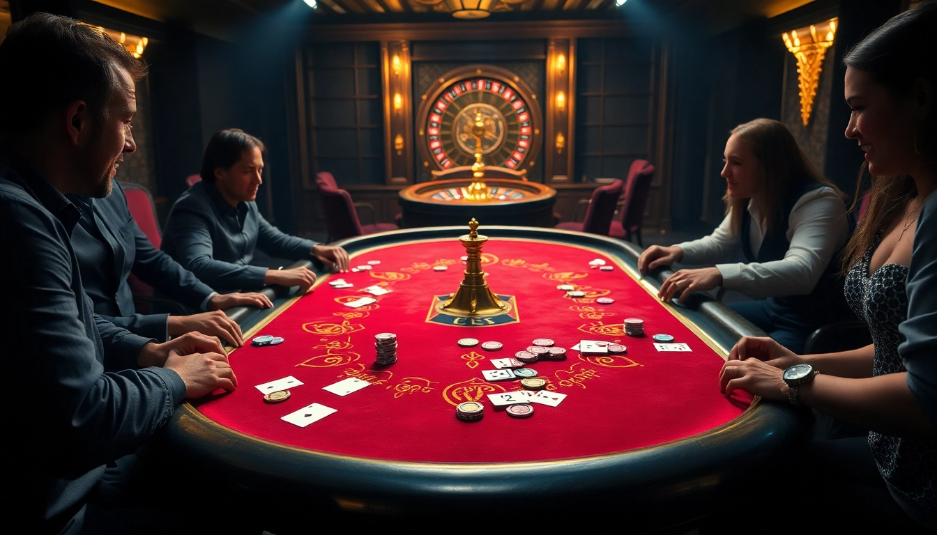 CM88 gaming table action with vibrant chips and cards in an exciting casino environment.
