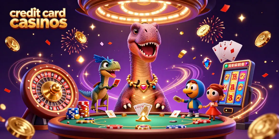 Engage in thrilling gaming experiences at credit card casinos with lively characters and dynamic elements.