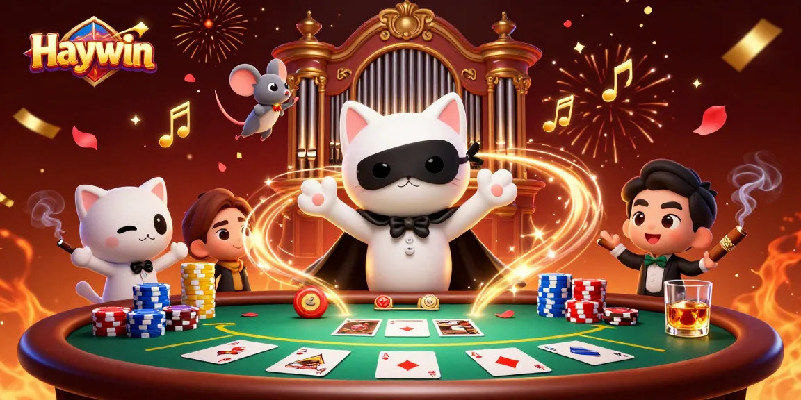 Haywin offers a captivating poker experience highlighted by animated casino characters and theme.