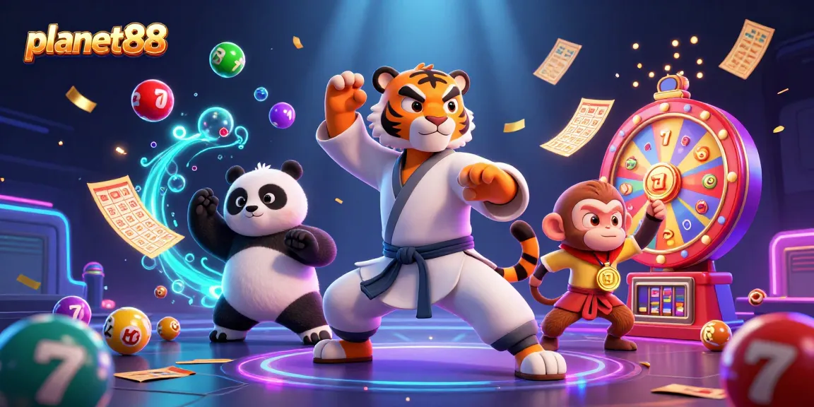 Experience thrilling jackpots with planet88 as the kung fu tiger and friends celebrate winning big!