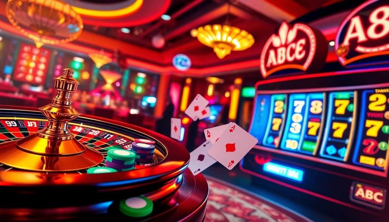 Experience thrilling casino gameplay at ABC8 with exciting betting action and vibrant visuals.
