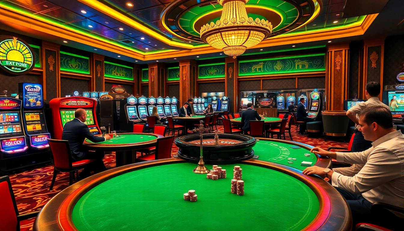 Experience the vibrant table games at https://www.2ph222.com/, showcasing poker chips and a roulette wheel in action.