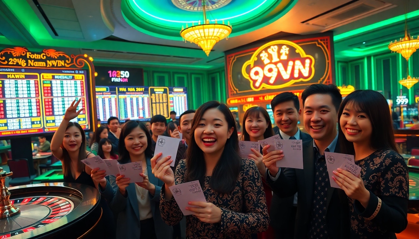 Xổ số miền Nam 99WIN featuring live lottery results and eager players placing bets.