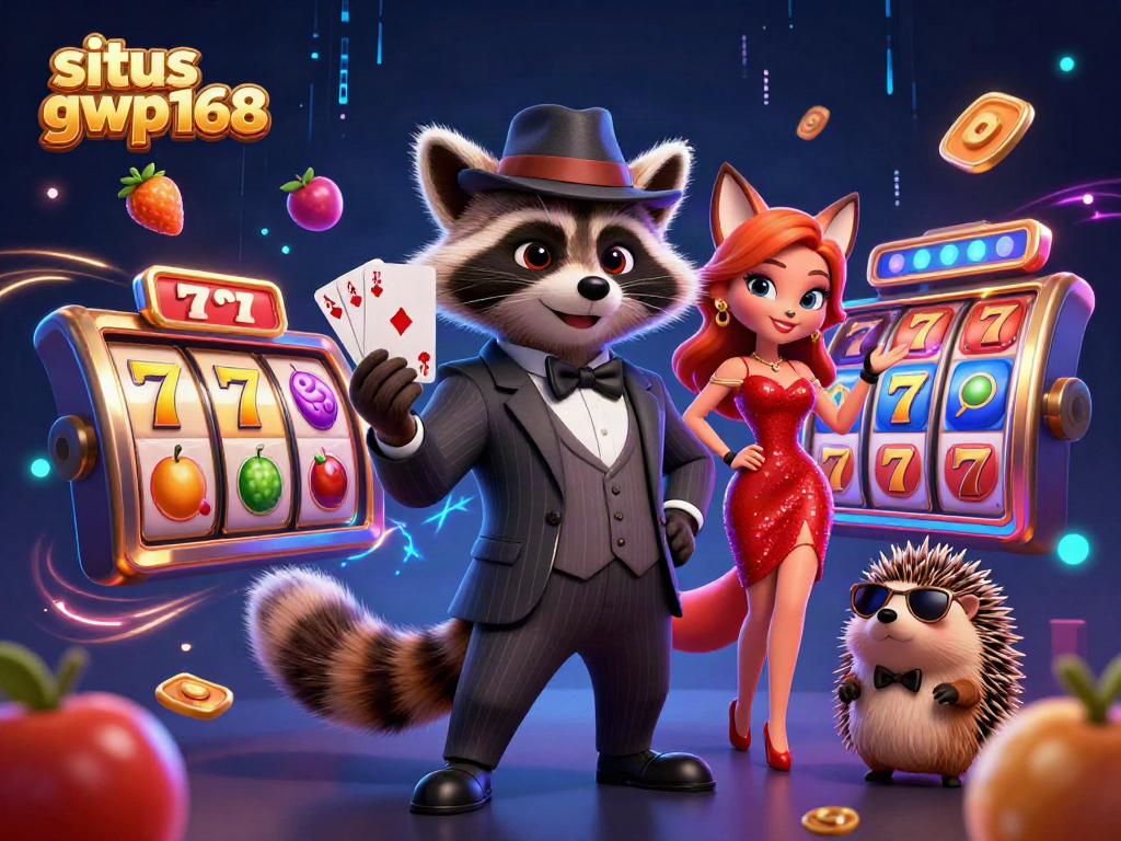 Gambarlah pengalaman bermain di situs gwp168 dengan karakter kartun menarik dan elemen slot.