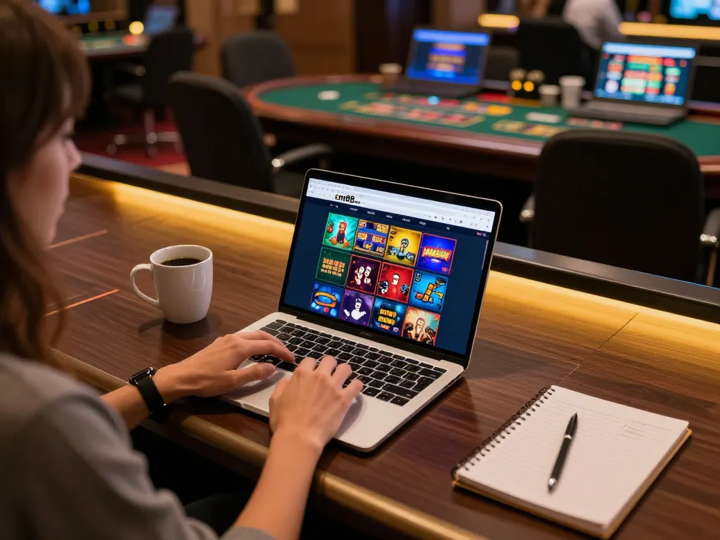 Engaging with cm88 com online casino games in a cozy, stylish gaming setup