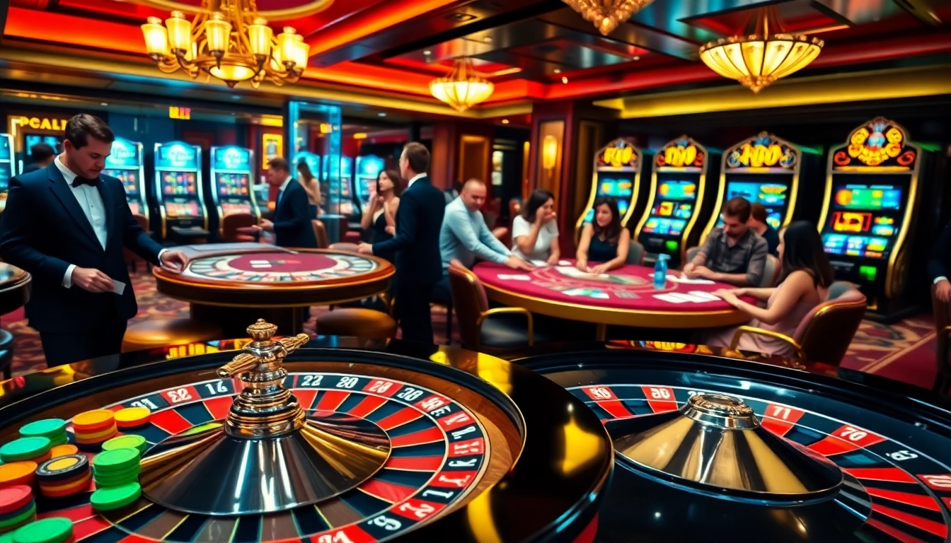 Experience the thrill of gambling with Luckywin at vibrant casino tables and spinning roulette wheels.