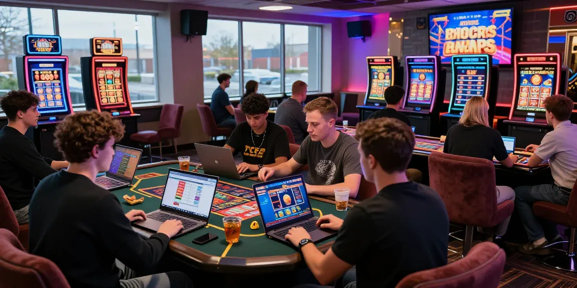 UK players enjoying the exhilarating experience of credit card casinos at euf.co.uk, showcasing diverse games and vibrant atmosphere.