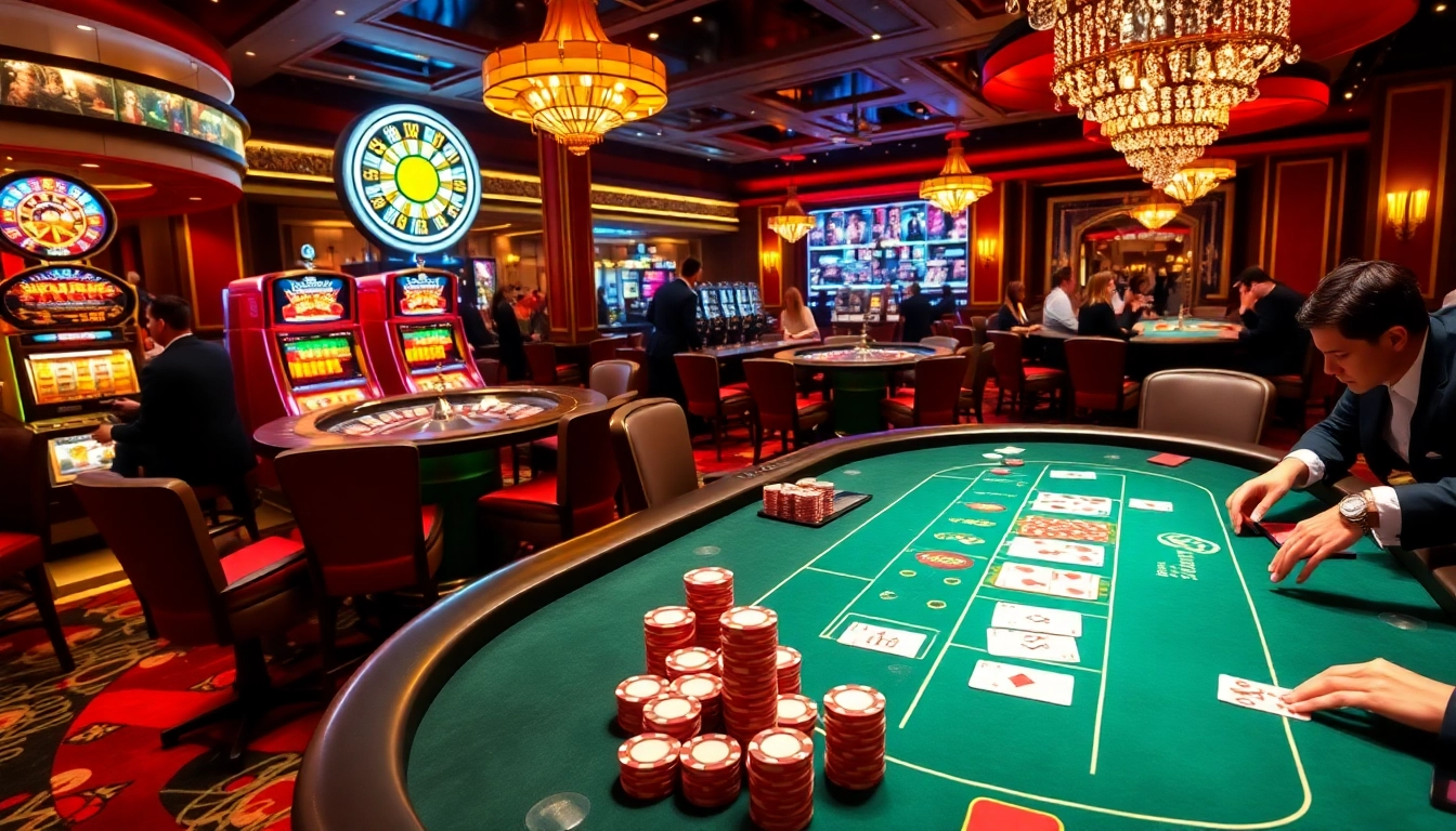 Players gather around the exciting poker table at ok8386 casino, showcasing high-stakes action and vibrant atmosphere.