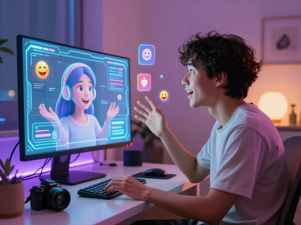 Engaging NSFW AI character interaction in a modern digital workspace.