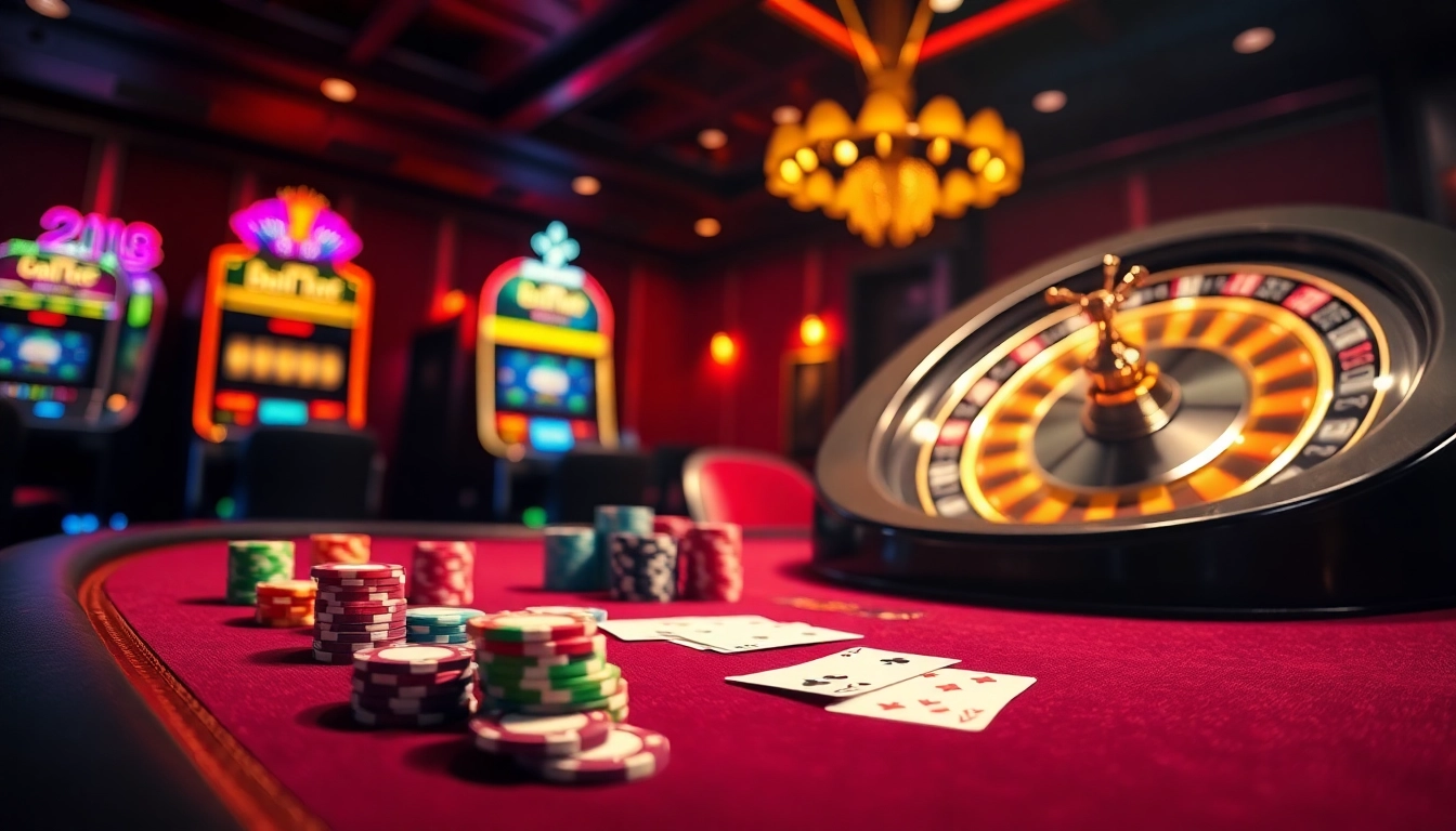 Experience the thrill of birutoto with players at a high-stakes poker table in a luxurious casino.