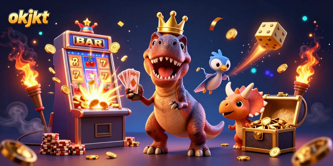 Menggoda pemain dengan slot jackpot di okjkt, dinosaur bersahabat dan kasino penuh warna.