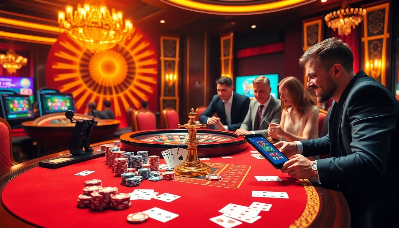 C168 game experience with vibrant casino elements, showcasing poker chips and digital interfaces.