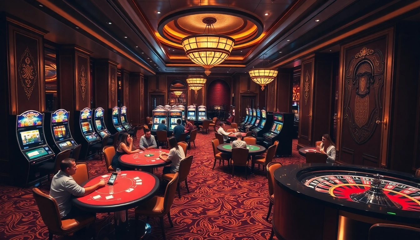 Experience the hidden wiki at an engaging casino with players joyfully gaming on stylish tables.