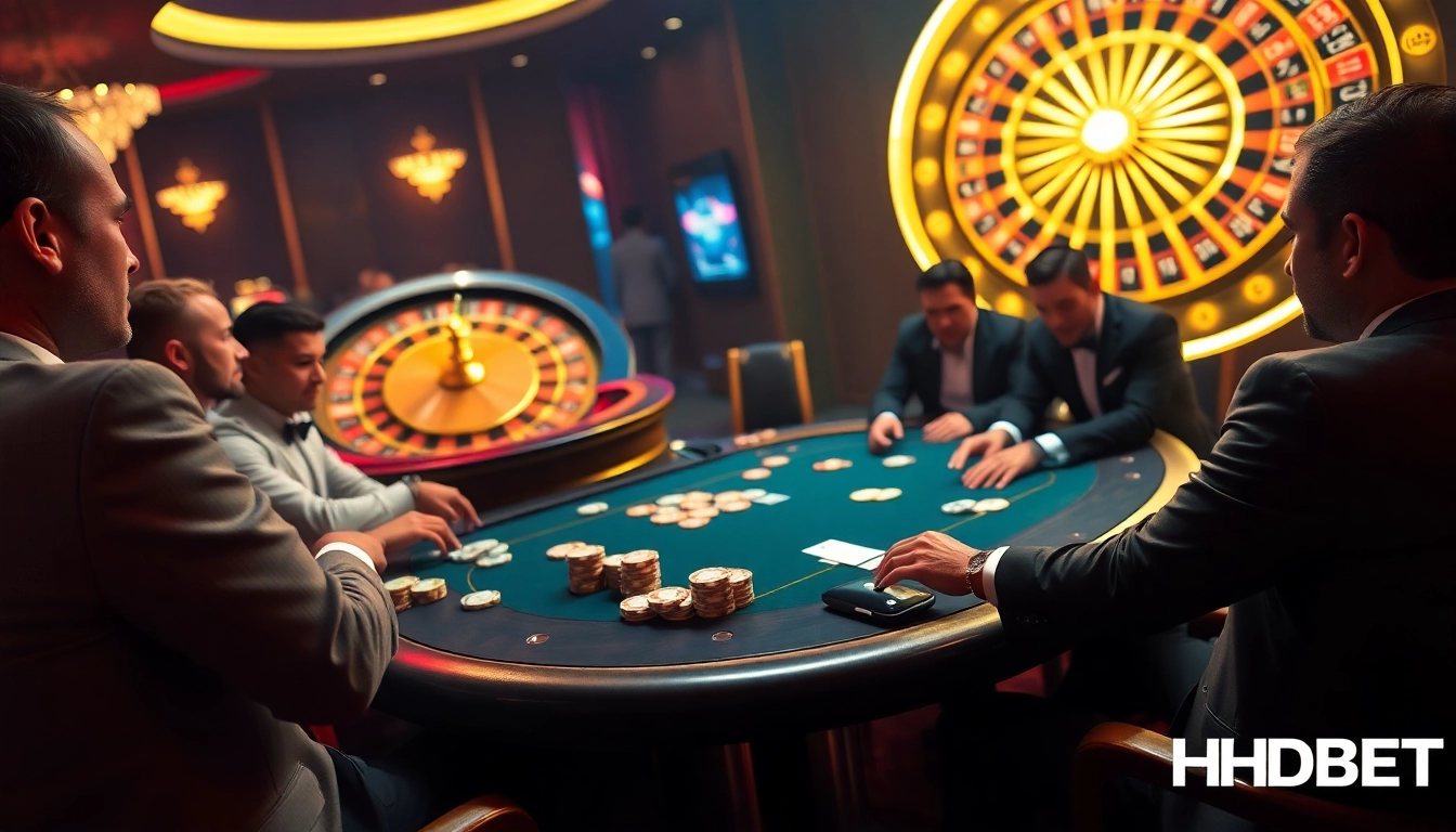 Engage in high-stakes play at Clube VIP HHBET's exclusive poker table with elegant surroundings.