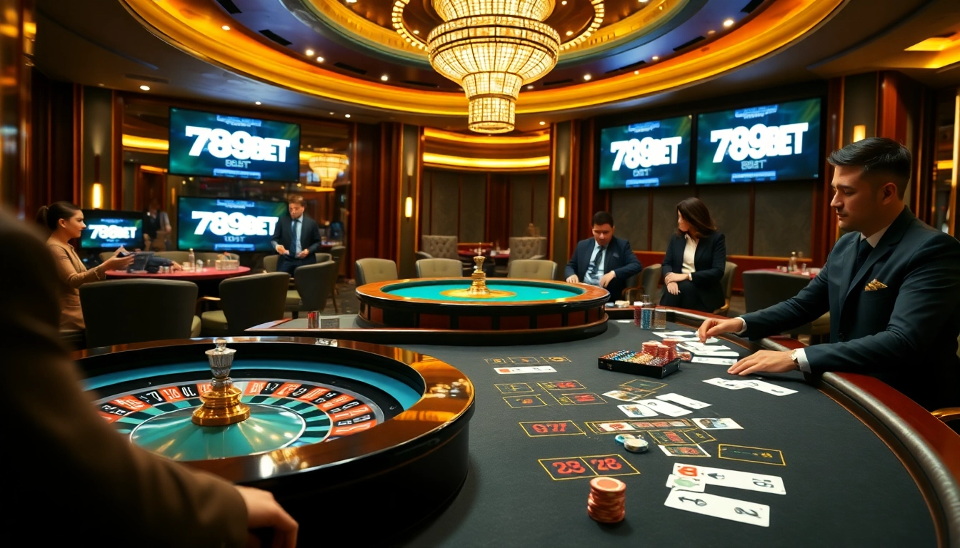 Experience thrilling gameplay at 789BET with professional dealers and vibrant casino tables.