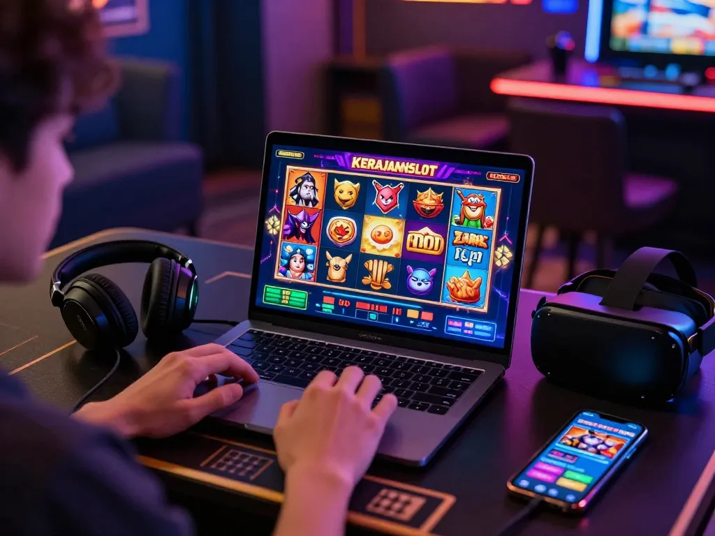 Immersive kerajaanslot gaming experience in a vibrant online casino setting.