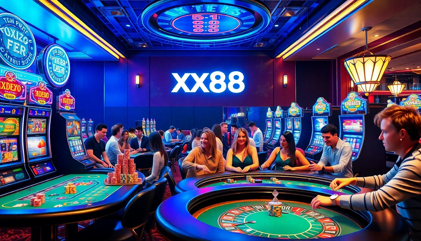 Players enjoying a thrilling gaming experience at XX88 casino tables.