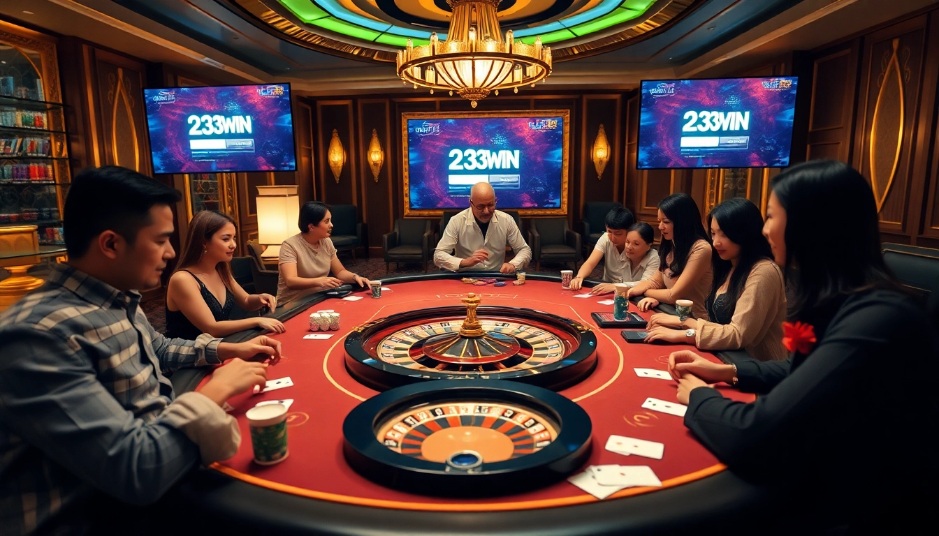 Engaging players at 23win login interface during an exciting casino game night.
