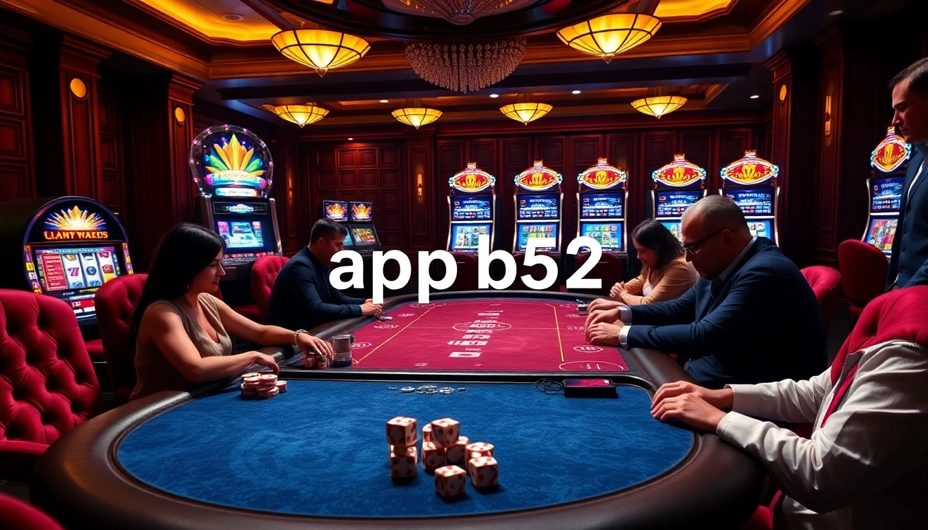 Experience the excitement of online gaming with app b52 in a luxury casino setting.