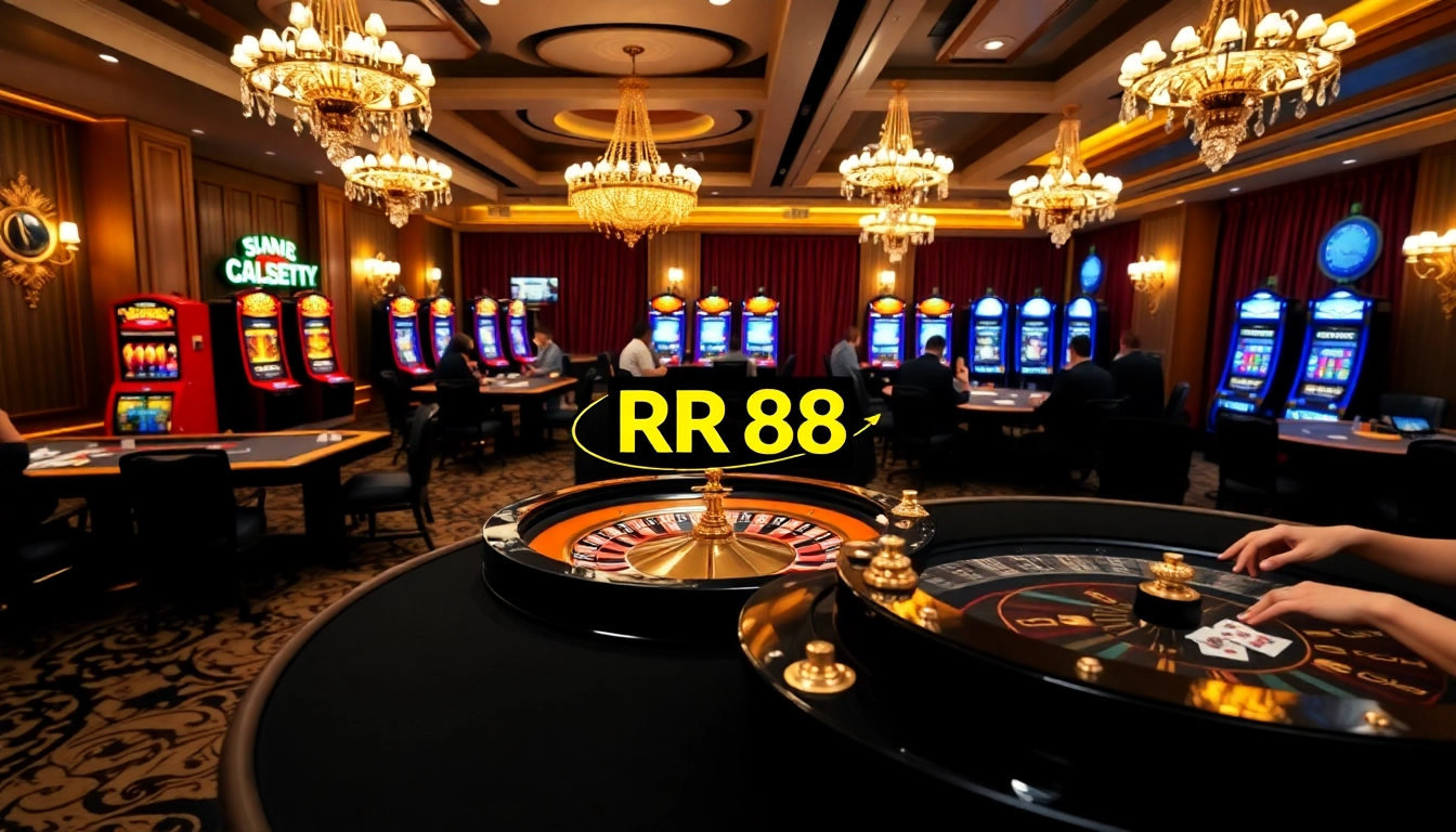 Experience thrilling gameplay at RR 88's luxurious casino tables and vibrant slot machines.