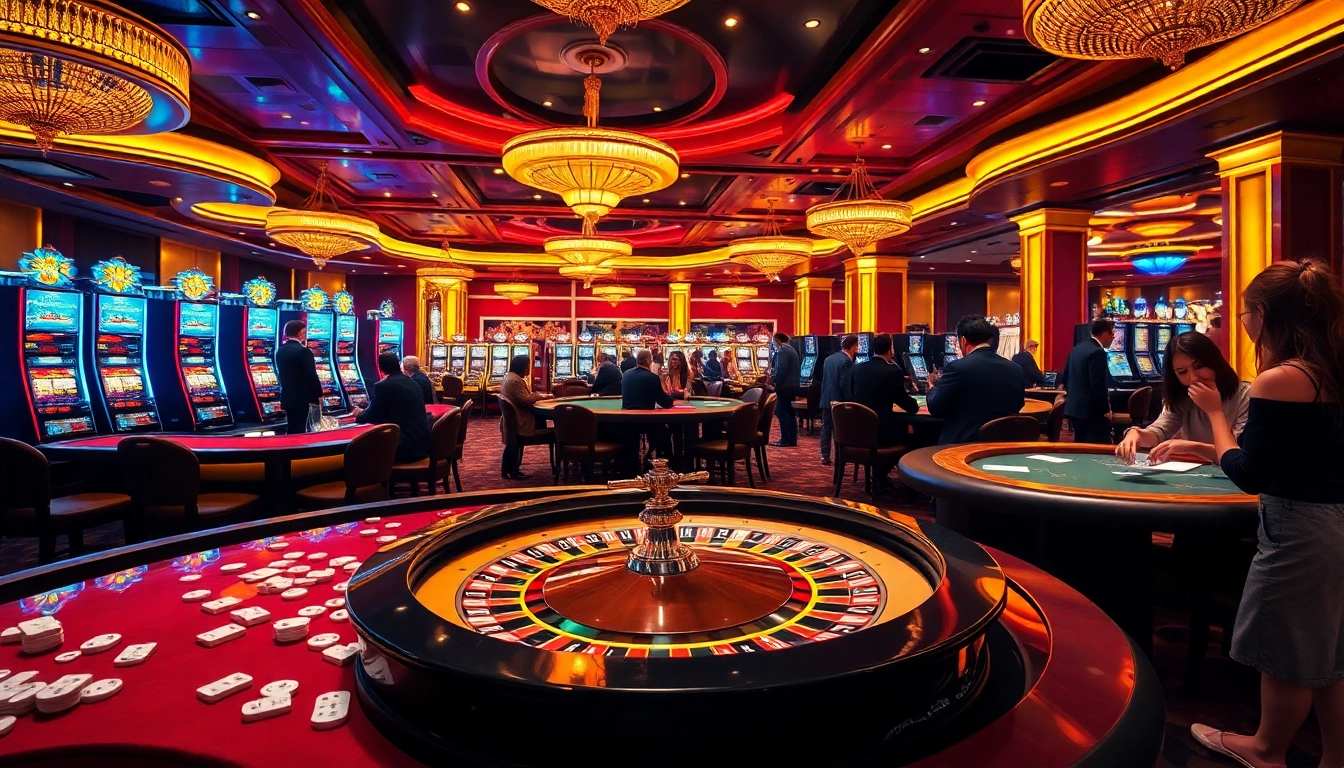 Experience high-stakes gaming with MM88, featuring vibrant casino tables and exciting players.