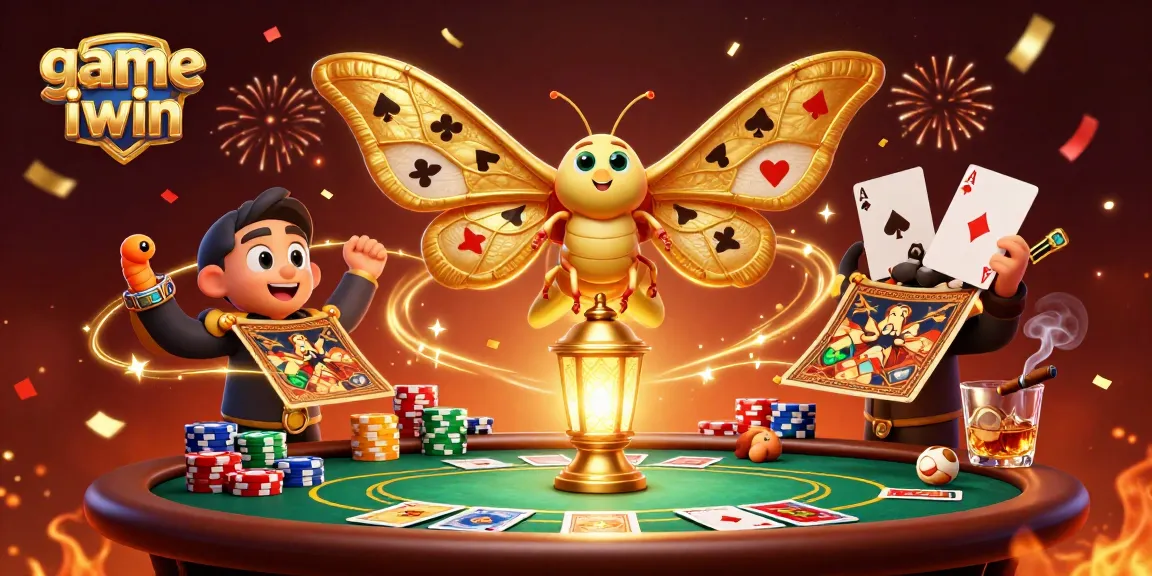 Play the game iwin with an enchanting casino-themed illustration featuring golden motifs.