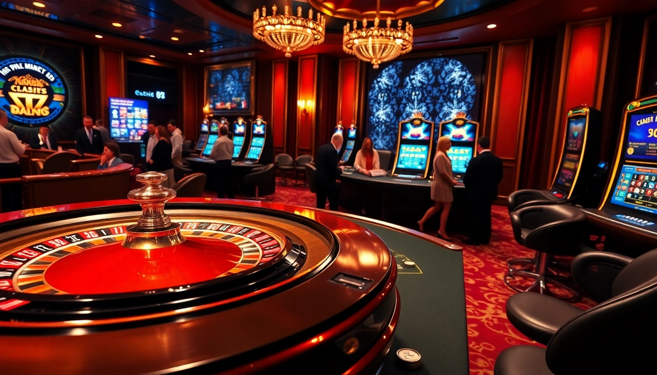 Experience the excitement of ee88e with lively casino action at a roulette table.