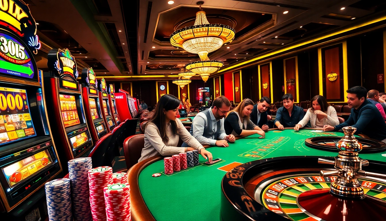 Exciting gaming action at 789win com with diverse players enjoying vibrant casino tables.