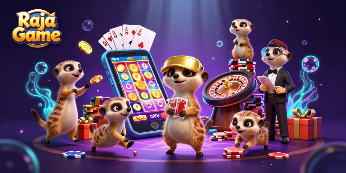 Experience excitement with Raja Game as meerkats run a lively casino filled with slots and card games.