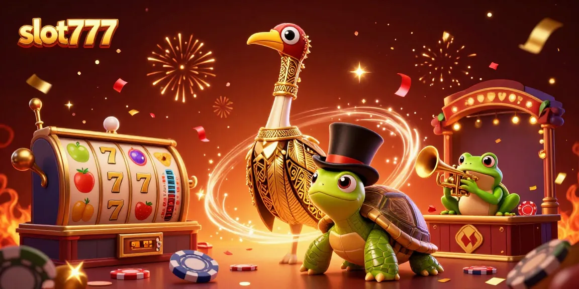 Experience thrilling wins at slot777 with vibrant characters and exciting casino elements.