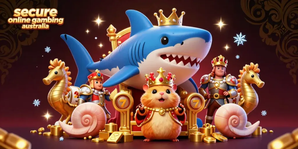 Experience secure online gambling Australia with colorful, dynamic casino elements and a charming theme.
