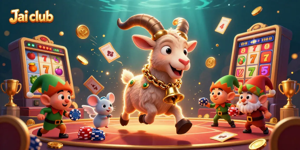 Engage in thrilling gaming at Jai club with vibrant characters and dynamic casino elements.