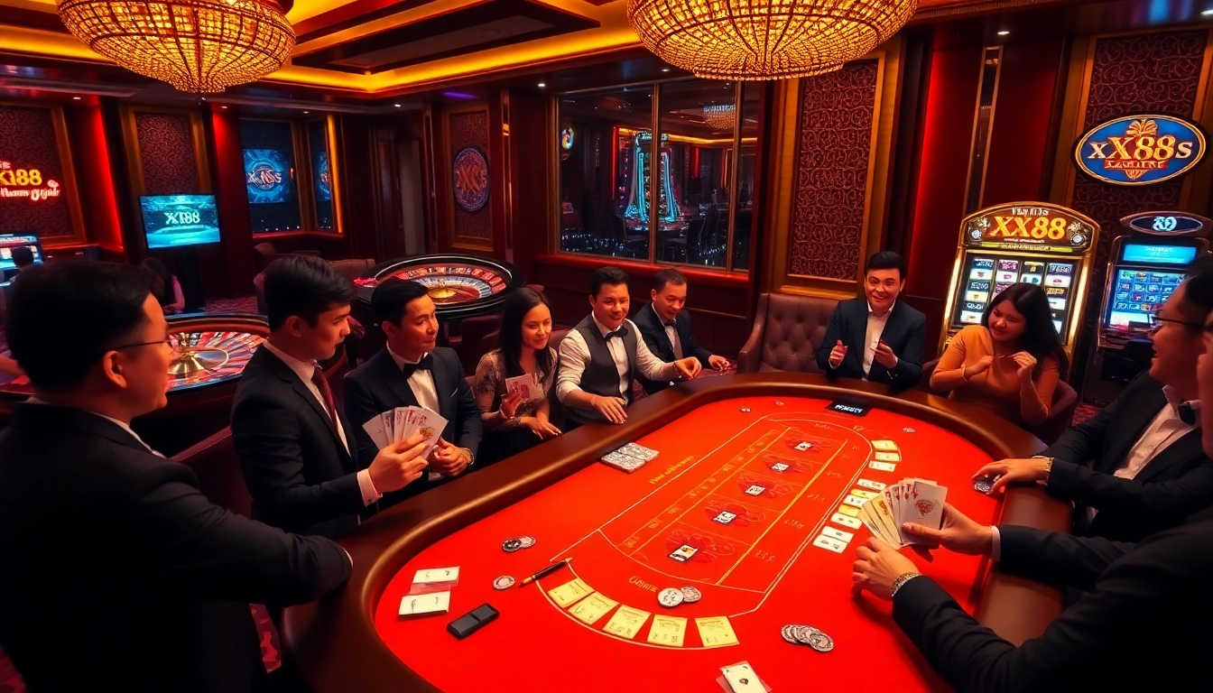 Enjoy a thrilling baccarat game at XX88 US with vibrant casino ambiance.