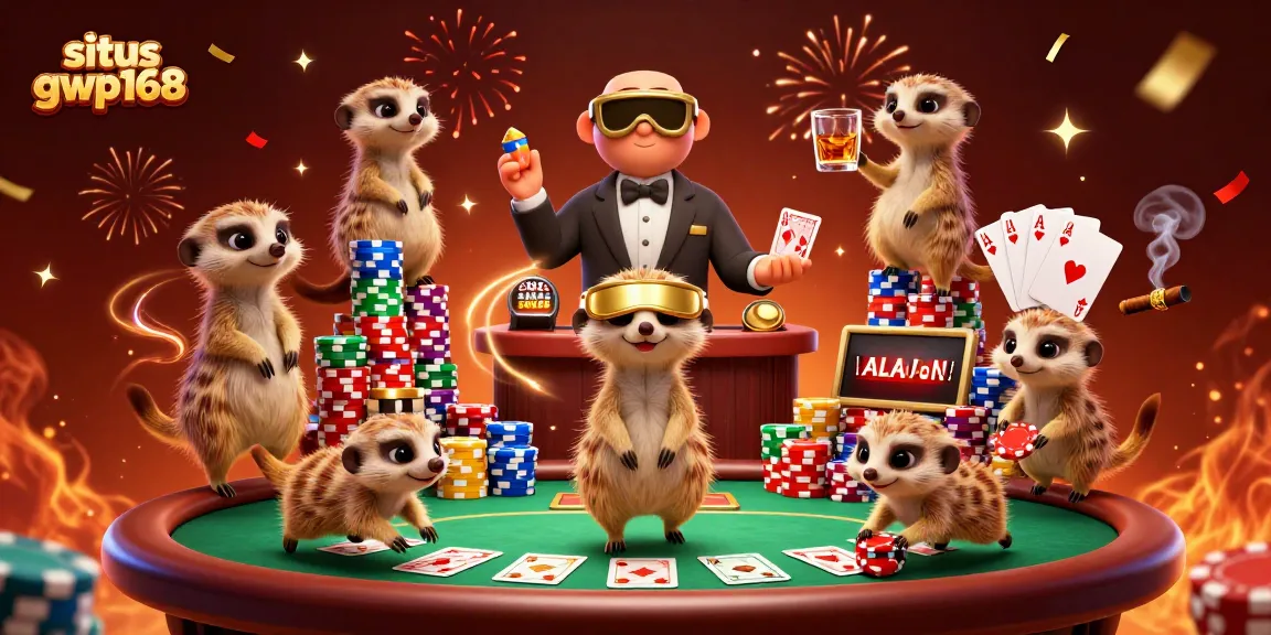 Menggoda dan menyenangkan, situs gwp168 membawa kesenangan bermain poker dengan koloni meerkat lucu yang mengoperasikan kasino.