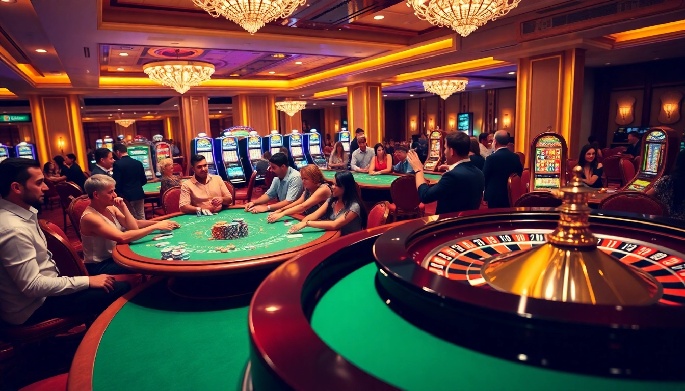 Experience thrilling gaming at jun88.rodeo with vibrant casino tables and exciting players.
