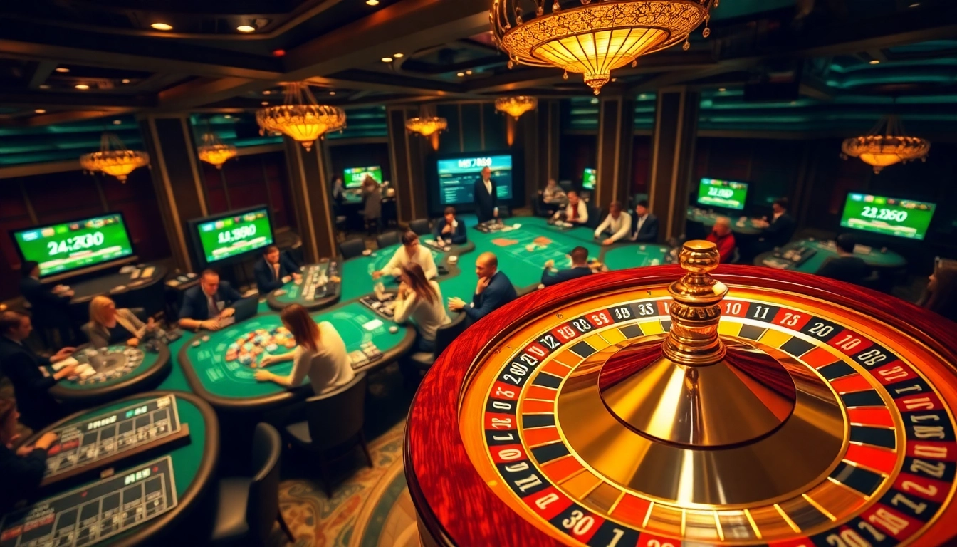 Experience the excitement of mg188 with players at an elegant roulette table, vibrant chips, and thrilling betting action.