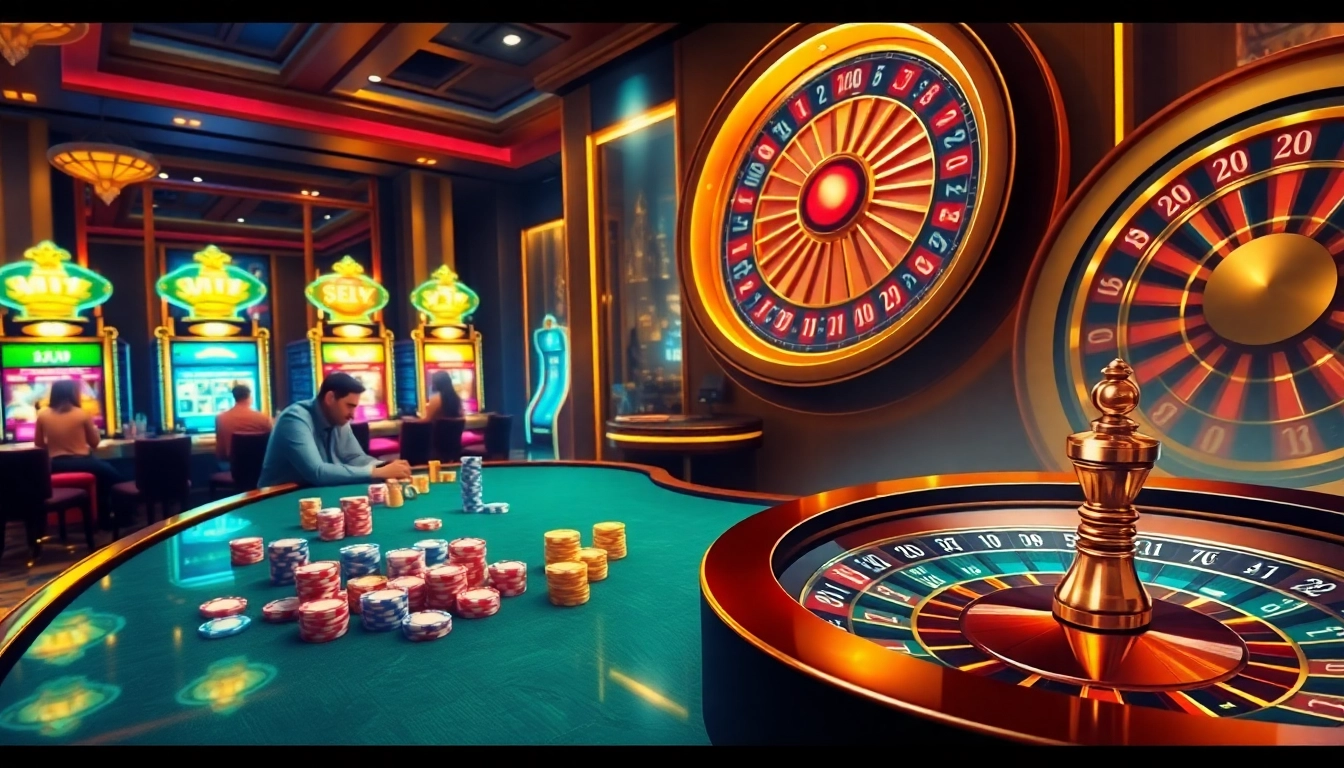 Players enjoy the thrill of poker and slot machines at 888top casino, exemplifying high-stakes excitement.