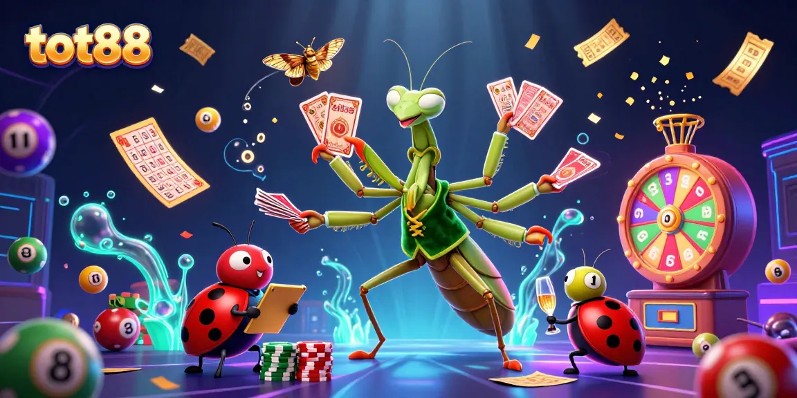 Experience the thrill of tot88 with vibrant casino elements and engaging characters in a lively scene.