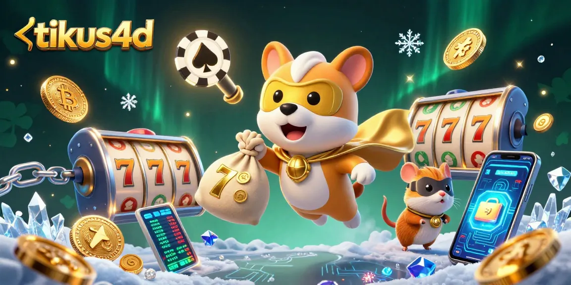 Experience tikus4d's thrilling atmosphere with a superhero dog soaring through rich casino elements.