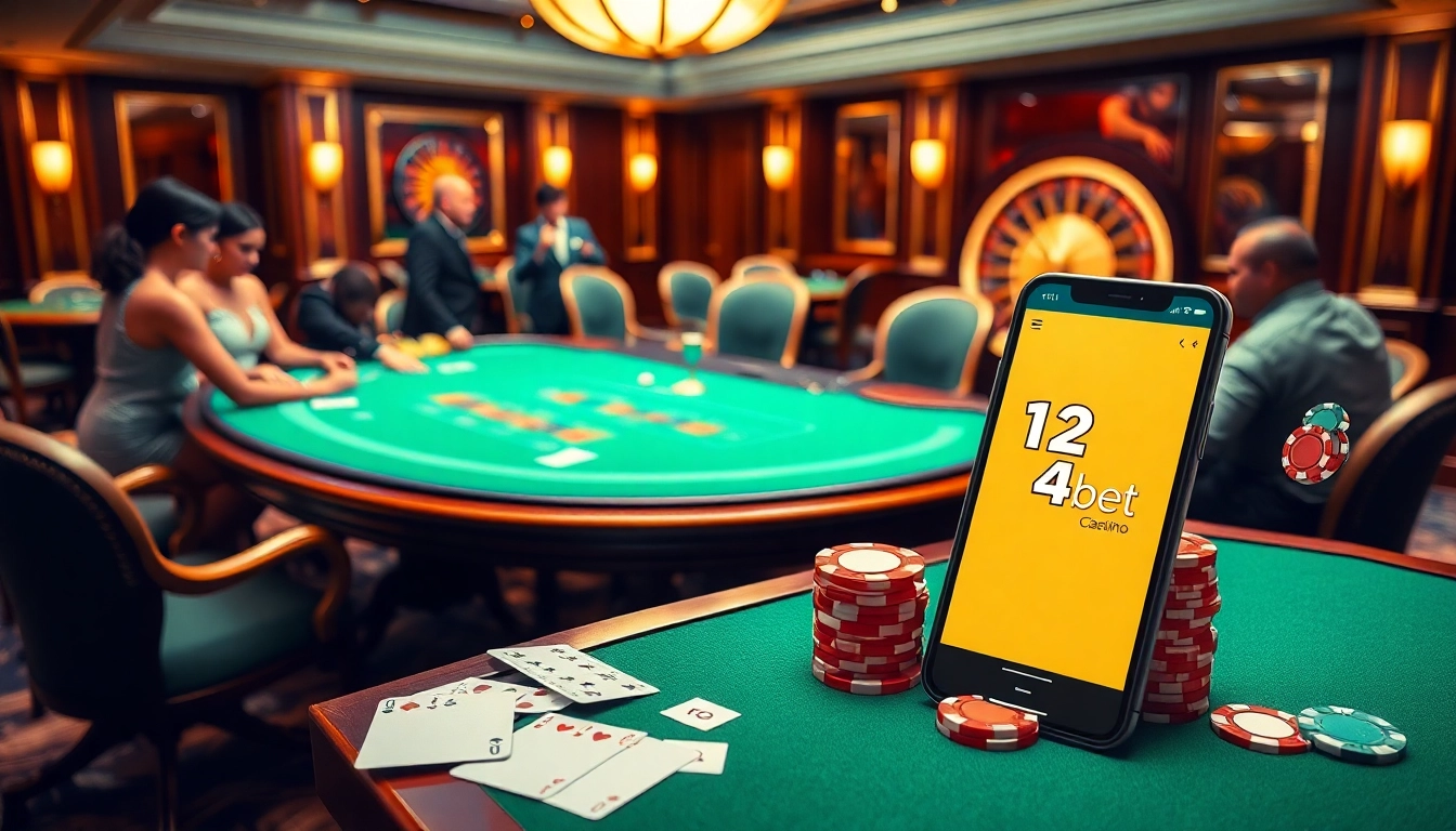 Experience the excitement of betting with "ink vao 12bet" amid a luxurious casino setting.