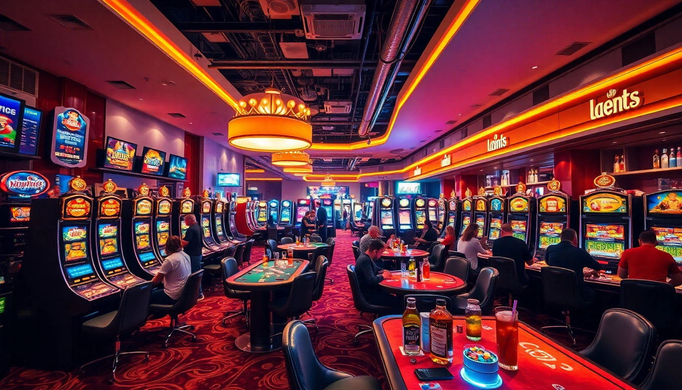 arushoki menawarkan pengalaman bermain yang seru di kasino dengan mesin slot dan pemain yang bahagia.