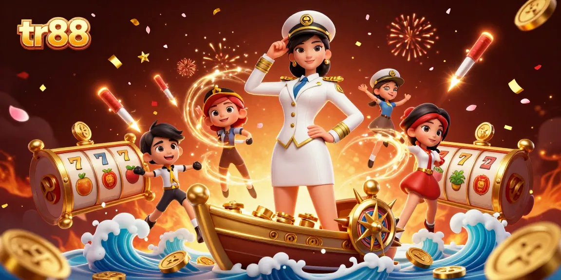Experience the thrills of tr88 with vibrant slot reels and a stunning casino atmosphere.